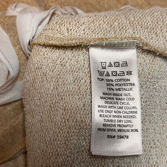 Maggie & Zoe Gold & Tan Dress with Ribbon - 12 Months Ribbon Embroidery - Picture 8 of 12